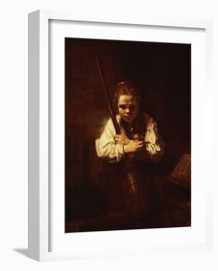 A Girl With a Broom, 1640-null-Framed Giclee Print