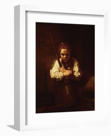 A Girl With a Broom, 1640-null-Framed Giclee Print