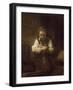 A Girl with a Broom, 1651-Rembrandt van Rijn-Framed Art Print