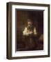 A Girl with a Broom, 1651-Rembrandt van Rijn-Framed Art Print