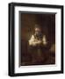 A Girl with a Broom, 1651-Rembrandt van Rijn-Framed Art Print