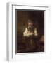 A Girl with a Broom, 1651-Rembrandt van Rijn-Framed Art Print