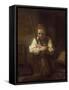 A Girl with a Broom, 1651-Rembrandt van Rijn-Framed Stretched Canvas