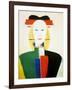 A Girl with a Comb, 1932-1933-Kazimir Malevich-Framed Giclee Print