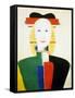 A Girl with a Comb, 1932-1933-Kazimir Malevich-Framed Stretched Canvas