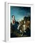 A Girl with a Cow and Sheep in a Rocky Landscape, circa 1700-Giacomo Ceruti-Framed Giclee Print