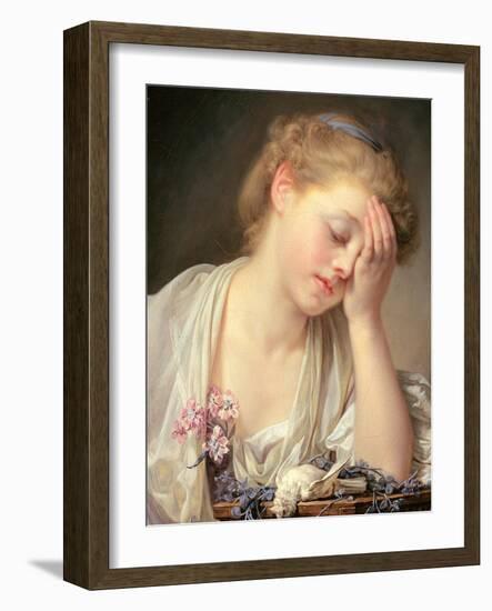 A Girl with a Dead Canary, 1765-Jean Baptiste Greuze-Framed Giclee Print