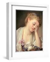 A Girl with a Dead Canary, 1765-Jean Baptiste Greuze-Framed Giclee Print