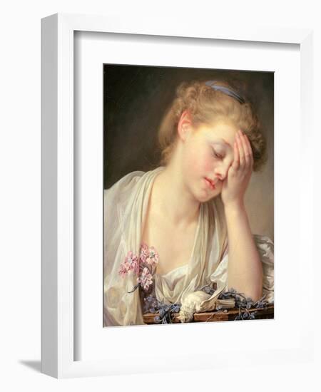 A Girl with a Dead Canary, 1765-Jean Baptiste Greuze-Framed Giclee Print