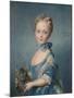 A Girl with a Kitten, 1743, (1902)-Jean-Baptiste Perronneau-Mounted Giclee Print
