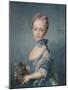 A Girl with a Kitten, 1743, (1902)-Jean-Baptiste Perronneau-Mounted Giclee Print