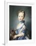 A Girl with a Kitten-Jean-Baptiste Perronneau-Framed Art Print