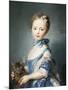 A Girl with a Kitten-Jean-Baptiste Perronneau-Mounted Art Print