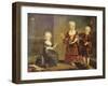 A Girl with a Marmoset in a Box, a Girl with a Triangle Sitting, and a Boy with a Hurdy-Gurdy-Francois Hubert Drouais-Framed Giclee Print