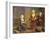 A Girl with a Marmoset in a Box, a Girl with a Triangle Sitting, and a Boy with a Hurdy-Gurdy-Francois Hubert Drouais-Framed Giclee Print