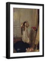 A Girl with a Parrot-Henry Tonks-Framed Giclee Print