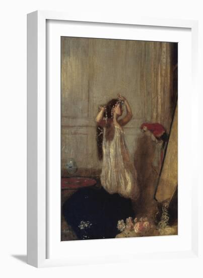 A Girl with a Parrot-Henry Tonks-Framed Giclee Print