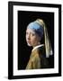A Girl with a Pearl Earring-Johannes Vermeer-Framed Premium Giclee Print