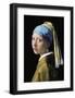 A Girl with a Pearl Earring-Jan Vermeer-Framed Art Print