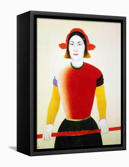 A Girl with a Red Pole, 1932-1933-Kazimir Malevich-Framed Stretched Canvas