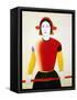 A Girl with a Red Pole, 1932-1933-Kazimir Malevich-Framed Stretched Canvas