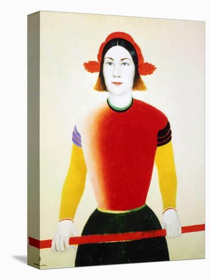 A Girl with a Red Pole, 1932-1933-Kazimir Malevich-Stretched Canvas