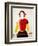 A Girl with a Red Pole, 1932-1933-Kazimir Malevich-Framed Giclee Print