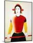 A Girl with a Red Pole, 1932-1933-Kazimir Malevich-Mounted Giclee Print