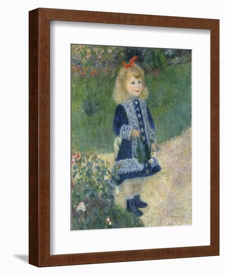 A Girl with a Watering Can, 1876-Pierre-Auguste Renoir-Framed Giclee Print