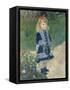 A Girl with a Watering Can, 1876-Pierre-Auguste Renoir-Framed Stretched Canvas