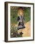 A Girl with a Watering Can, 1876-Pierre-Auguste Renoir-Framed Giclee Print