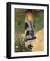 A Girl with a Watering Can, 1876-Pierre-Auguste Renoir-Framed Giclee Print