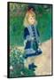 A Girl with a Watering Can. Date/Period: 1876. Painting. Oil on canvas. Height: 1,000 mm (39.37 ...-Pierre-Auguste Renoir-Framed Poster