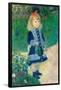 A Girl with a Watering Can. Date/Period: 1876. Painting. Oil on canvas. Height: 1,000 mm (39.37 ...-Pierre-Auguste Renoir-Framed Poster