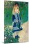 A Girl with a Watering Can. Date/Period: 1876. Painting. Oil on canvas. Height: 1,000 mm (39.37 ...-Pierre-Auguste Renoir-Mounted Poster