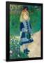 A Girl with a Watering Can. Date/Period: 1876. Painting. Oil on canvas. Height: 1,000 mm (39.37 ...-Pierre-Auguste Renoir-Framed Poster