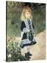 A Girl with a Watering Can-Pierre-Auguste Renoir-Stretched Canvas
