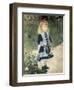 A Girl with a Watering Can-Pierre-Auguste Renoir-Framed Art Print