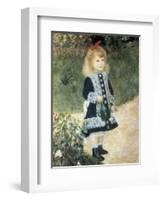 A Girl with a Watering Can-Pierre-Auguste Renoir-Framed Art Print