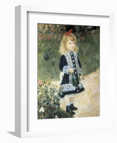 A Girl with a Watering Can-Pierre-Auguste Renoir-Framed Art Print