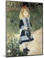 A Girl with a Watering Can-Pierre-Auguste Renoir-Mounted Art Print