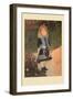 A Girl with a Watering Can-Pierre-Auguste Renoir-Framed Art Print