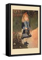 A Girl with a Watering Can-Pierre-Auguste Renoir-Framed Stretched Canvas