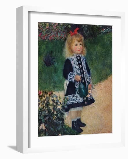 'A Girl with a Watering Gun', 1876-Pierre-Auguste Renoir-Framed Giclee Print