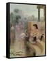 A Girl with Flamingos-Arthur Drummond-Framed Stretched Canvas