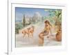 A Girl with Gazelles-Arthur Drummond-Framed Giclee Print