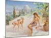 A Girl with Gazelles-Arthur Drummond-Mounted Giclee Print