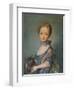 A Girl with Kitten, C1743-Jean-Baptiste Perronneau-Framed Giclee Print