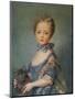 A Girl with Kitten, C1743-Jean-Baptiste Perronneau-Mounted Giclee Print