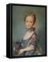 A Girl with Kitten, C1743-Jean-Baptiste Perronneau-Framed Stretched Canvas